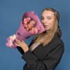 9 розовых роз Роял Атена 40 см